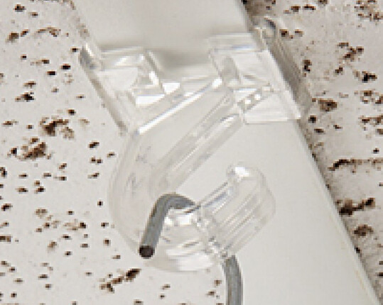 Clear Hinged Ceiling Hook - Pack of 200