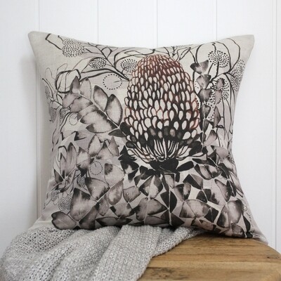 Banksia + Hakea Linen Cushion Cover only