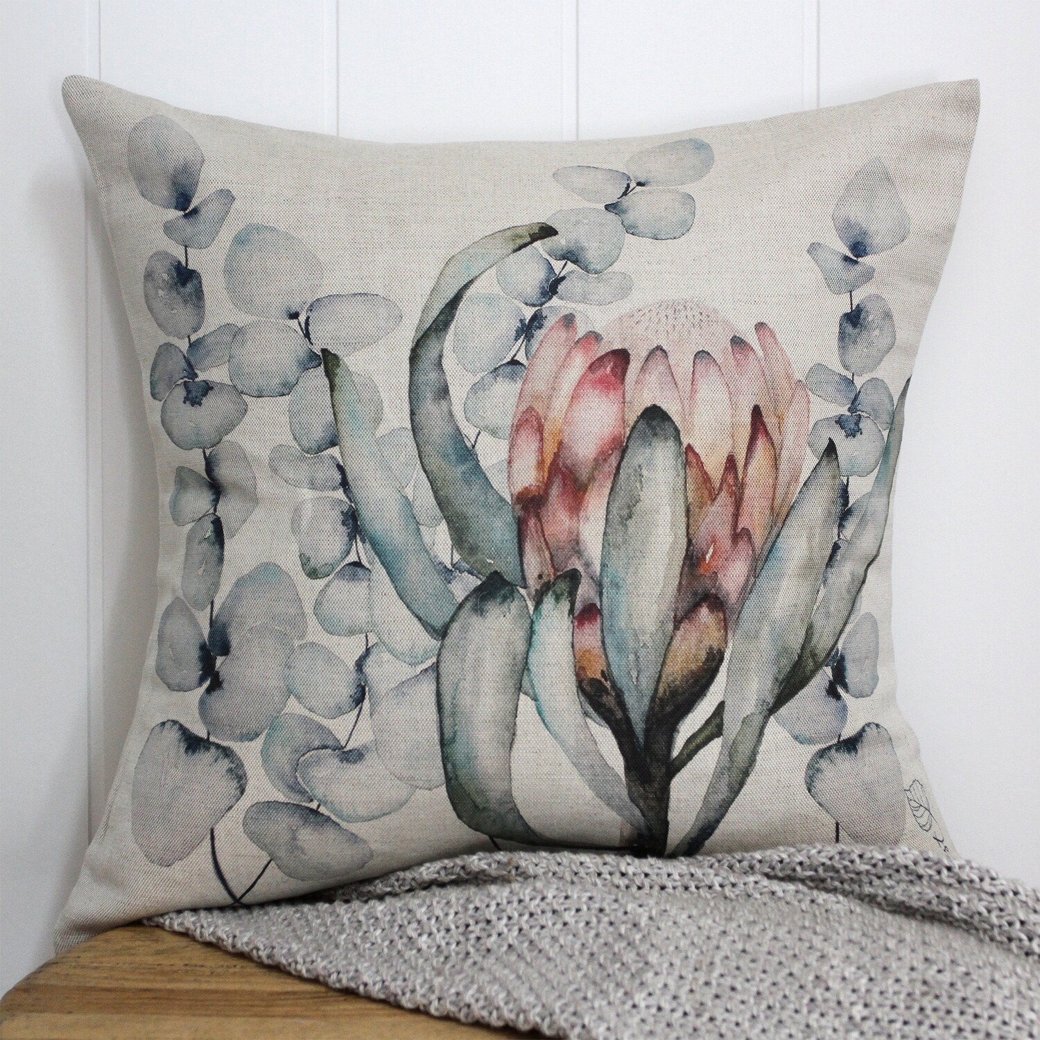 Protea Linen Cushion cover Only