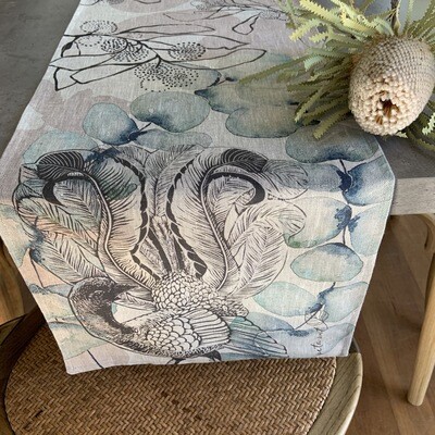Lyrebird Linen Table Runner // Wholesale Only