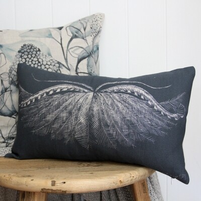 The Lyrebird Tail Linen Cushion cover Only