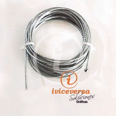 Cable de acero galvanizado con tope Ø 5.5 mm (Cable Kit)