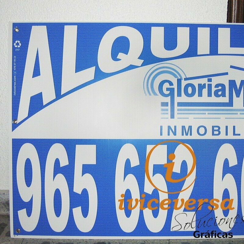 80x60 cm.  60 ud. Carteles Polipropileno