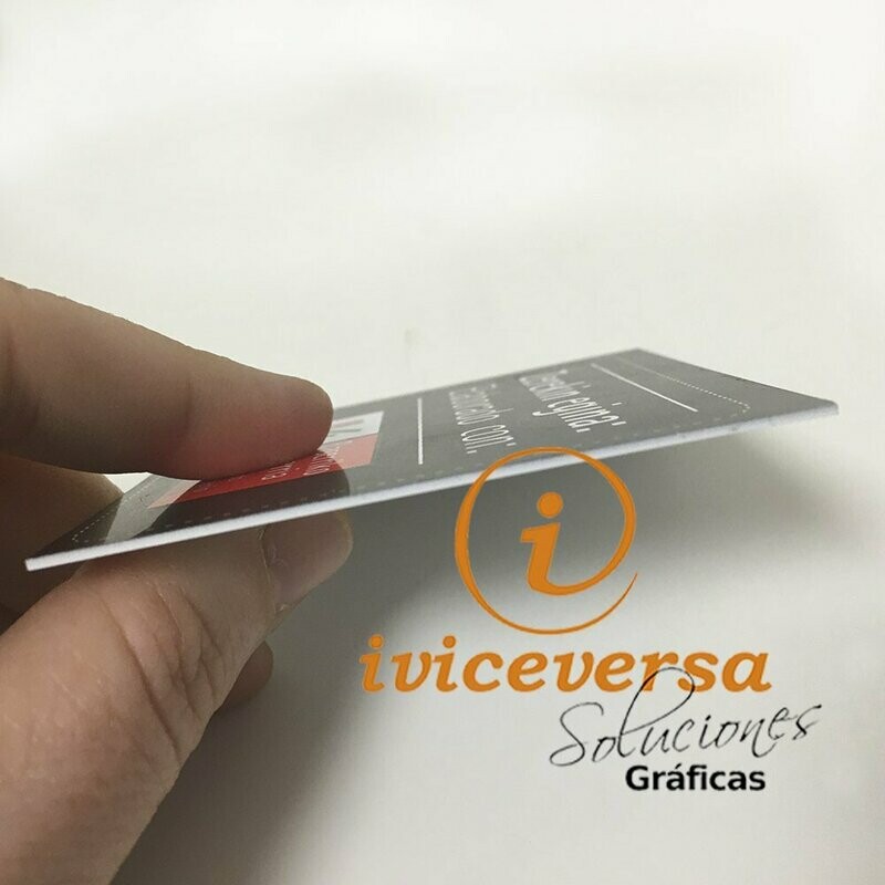 Tarjeta comercial PVC, 500 micras