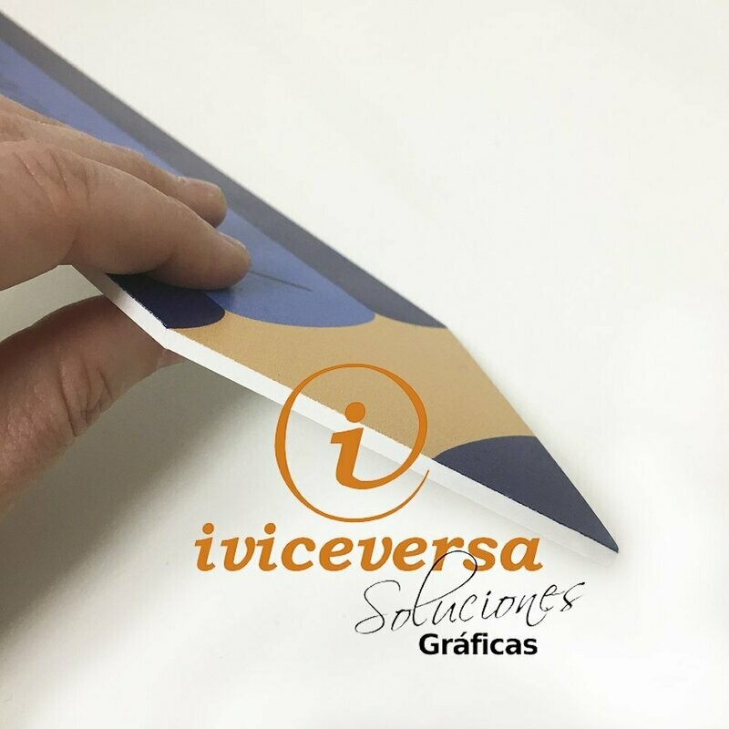 Cartel PVC Espumado con forma 3 mm.