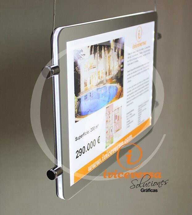 Carpeta led Gris Redondeada A3 (Cable Kit)
