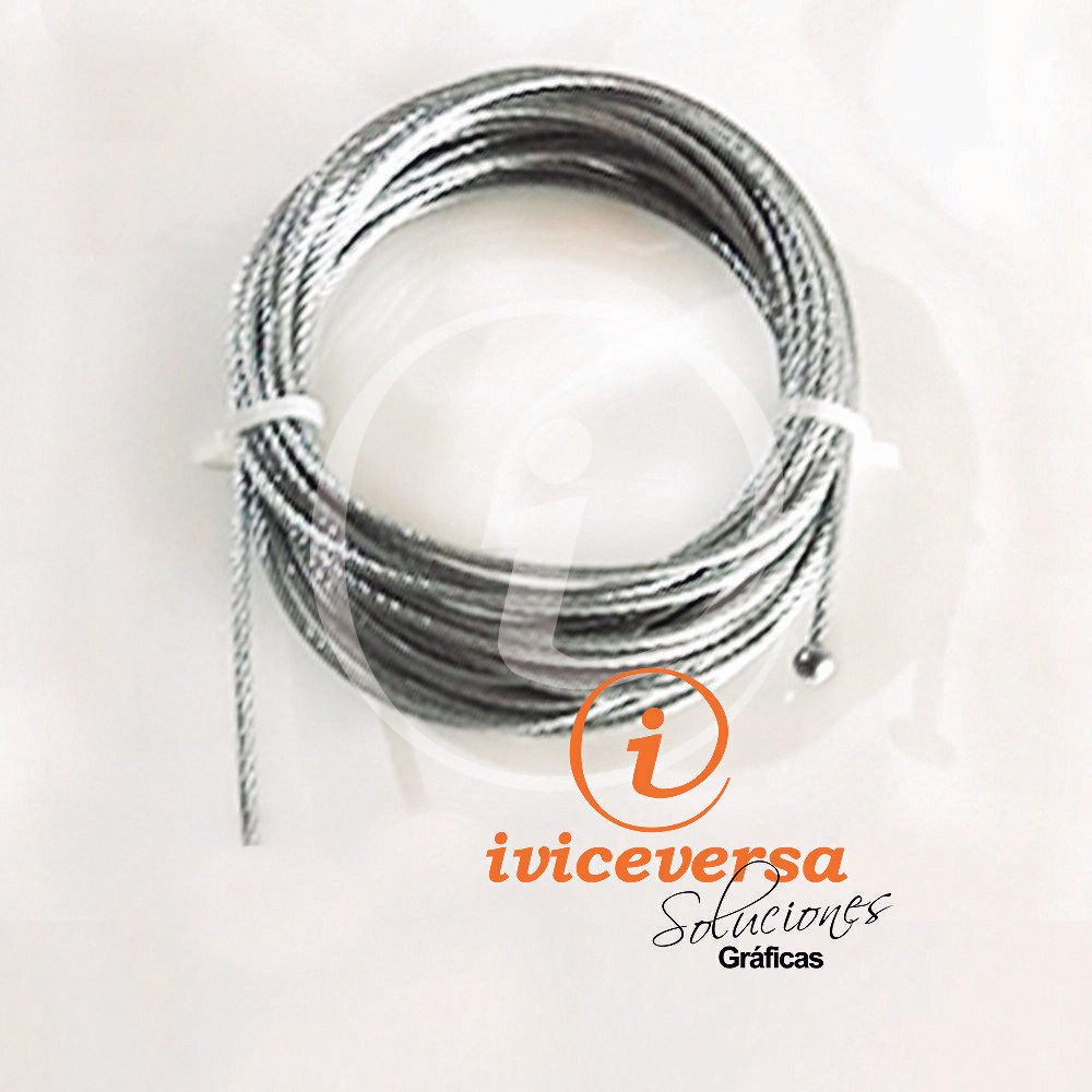 Cable de acero galvanizado con tope Ø 5.5 mm (Cable Kit) Cable de acero galvanizado con tope Ø 5.5 mm (Cable Kit)
