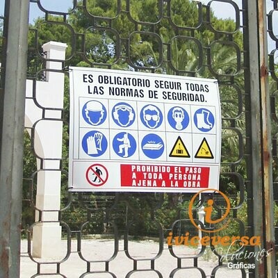 100x70 cm. 100 ud. Cartel PVC 100x70 cm. 100 ud. Cartel PVC