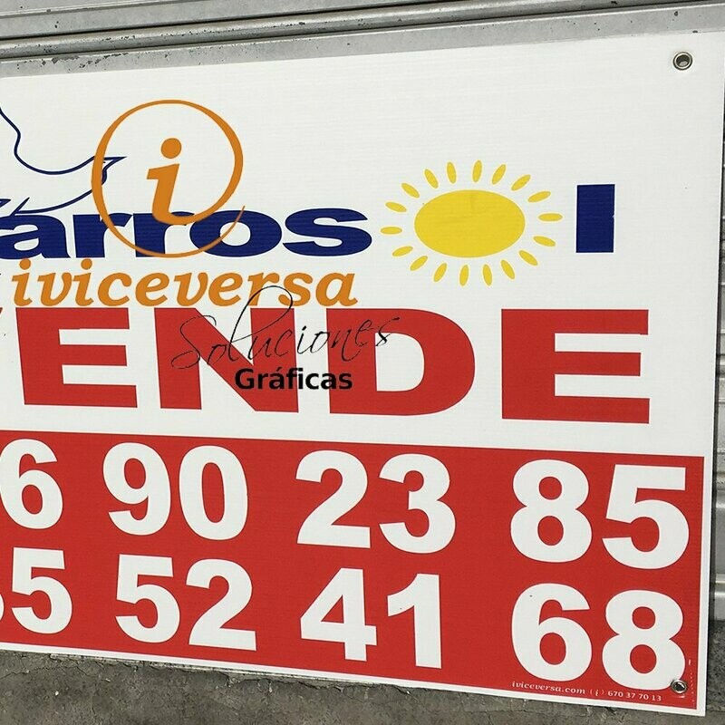 70x50 cm.  200 ud.  Carteles Polipropileno