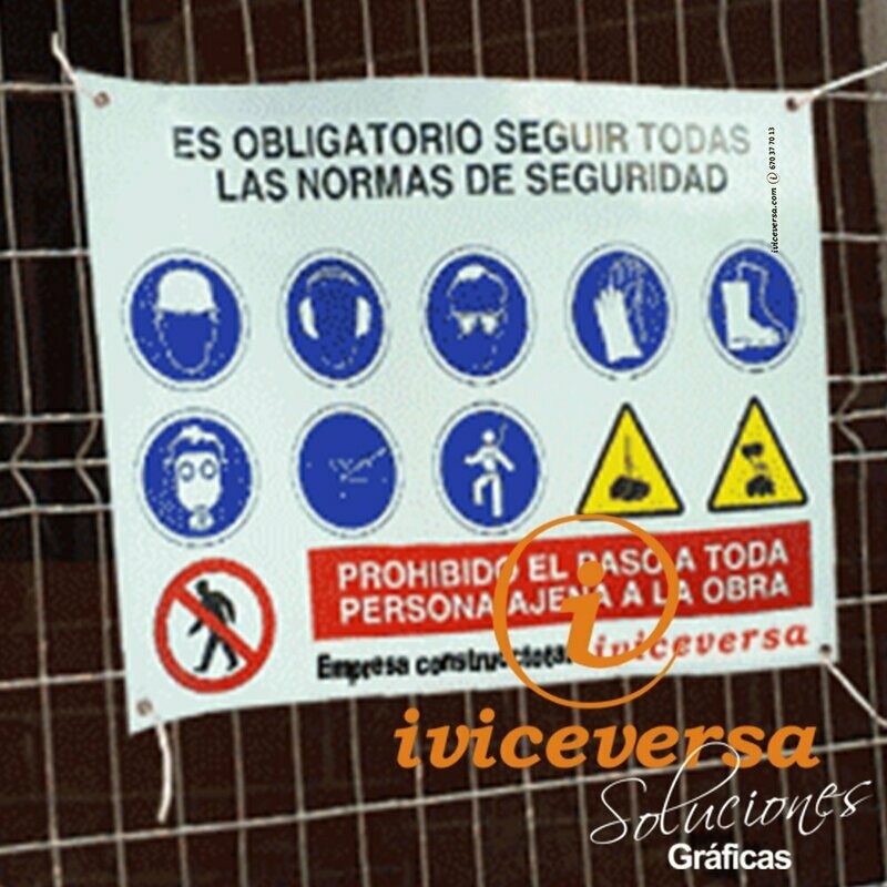 100x70 cm.  50 ud.  Cartel PVC