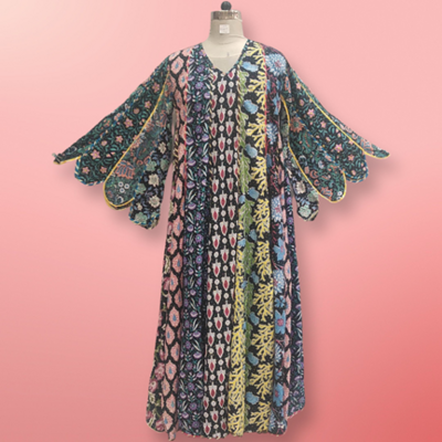Black Printed Crystal  Meher 300 AED