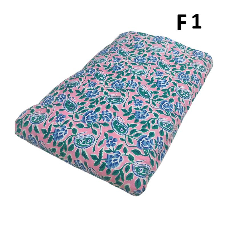 12 Yards Roll Cotton Hand Printed Fabric 01