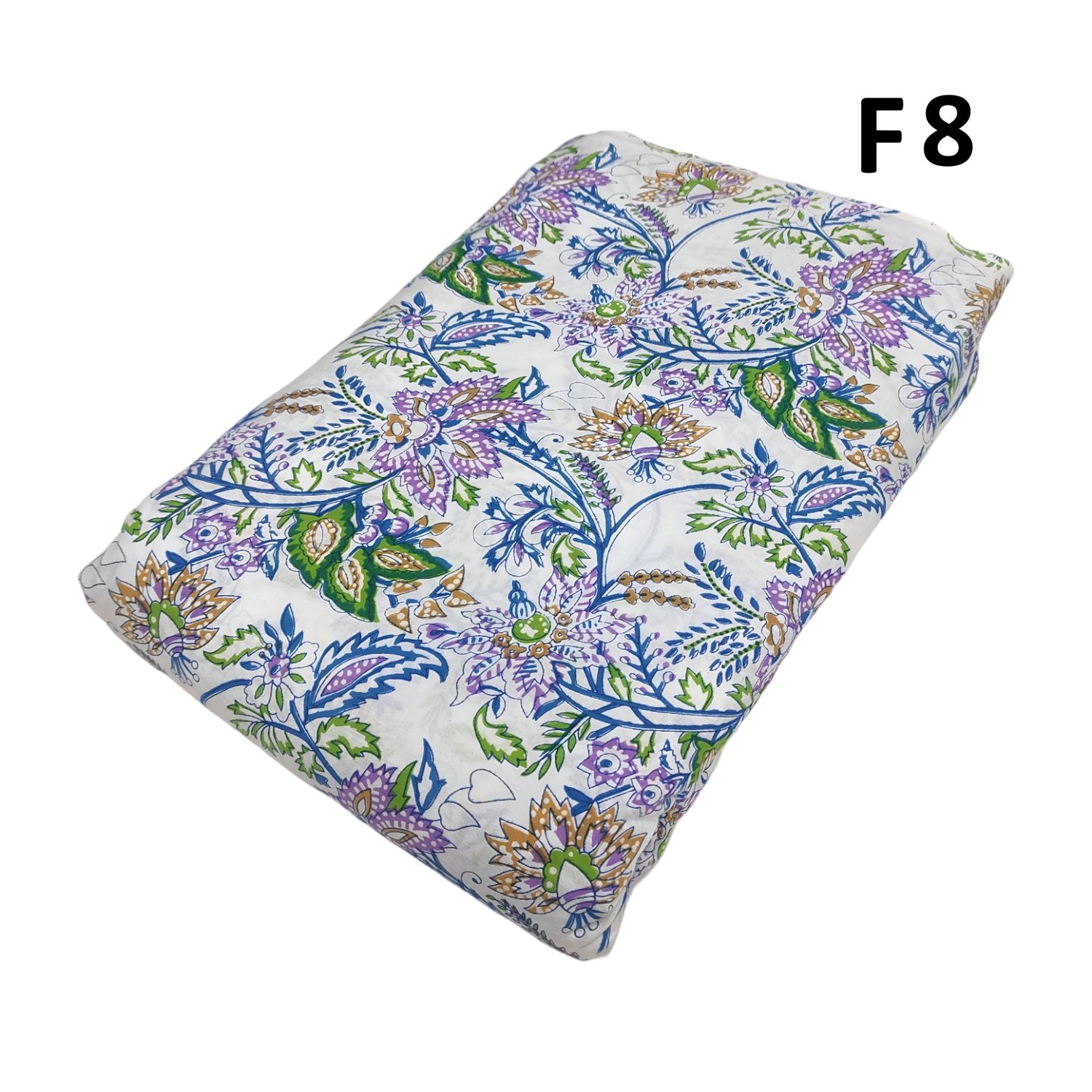 12 Yards Roll Cotton Hand Printed Fabric 08