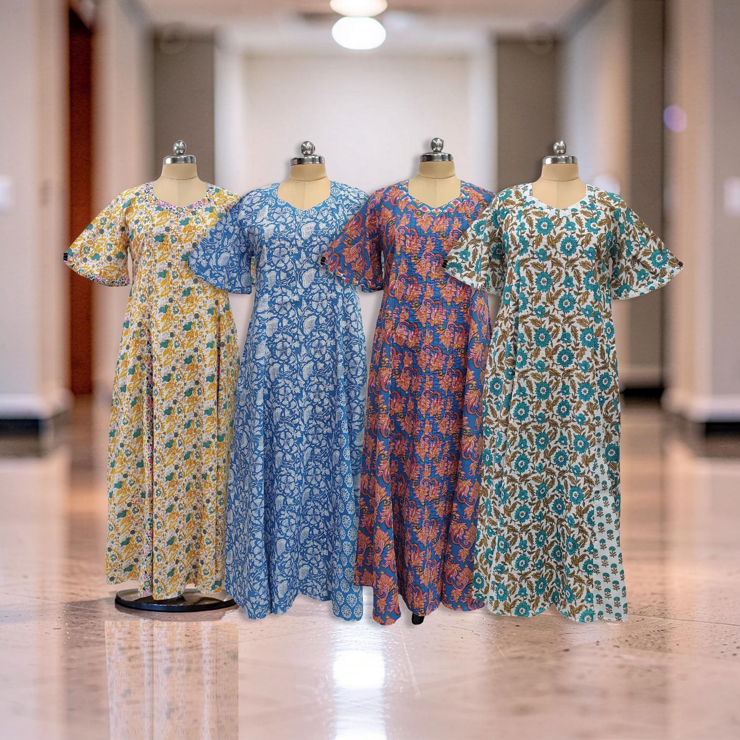 1 Dozen -12 Pcs Cotton Jalabiya Dress Ariya 09