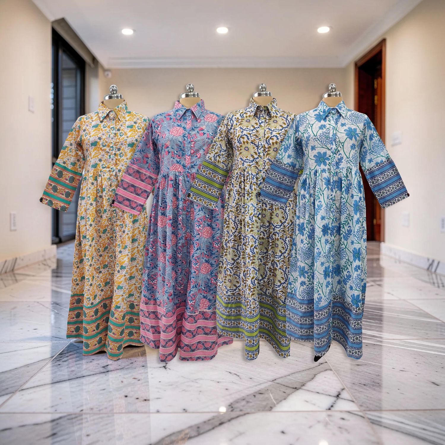 1 Dozen -12 Pcs Cotton Jalabiya Dress Ana 08