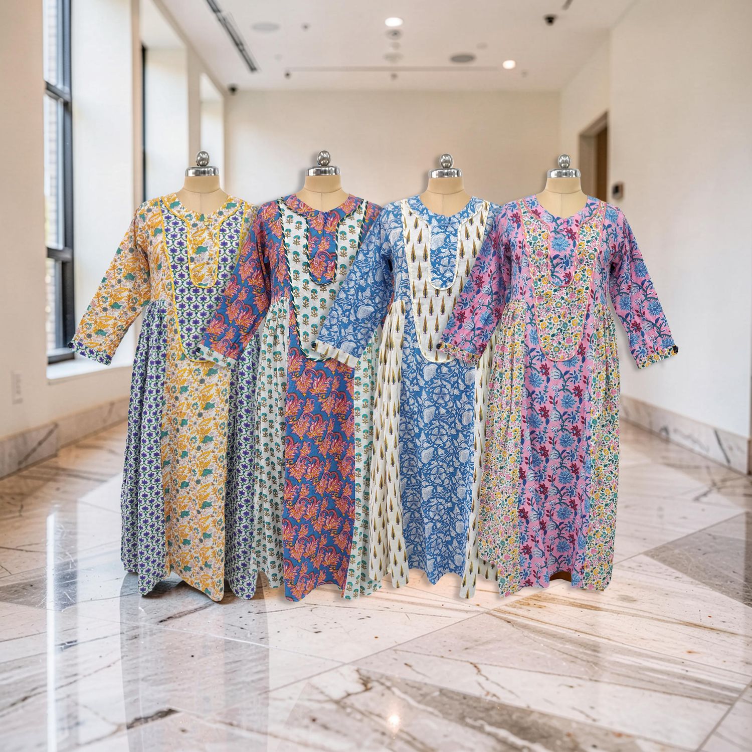 1 Dozen -12 Pcs Cotton Jalabiya Dress Suf 11