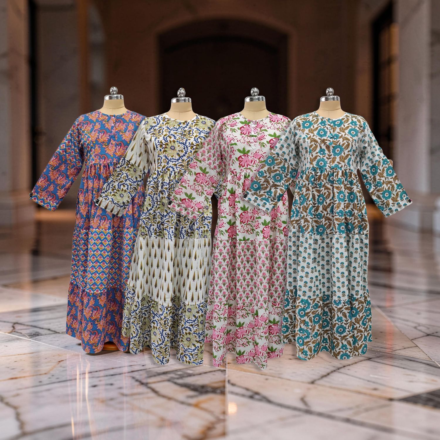 1 Dozen -12 Pcs Cotton Jalabiya Dress Juhi 15