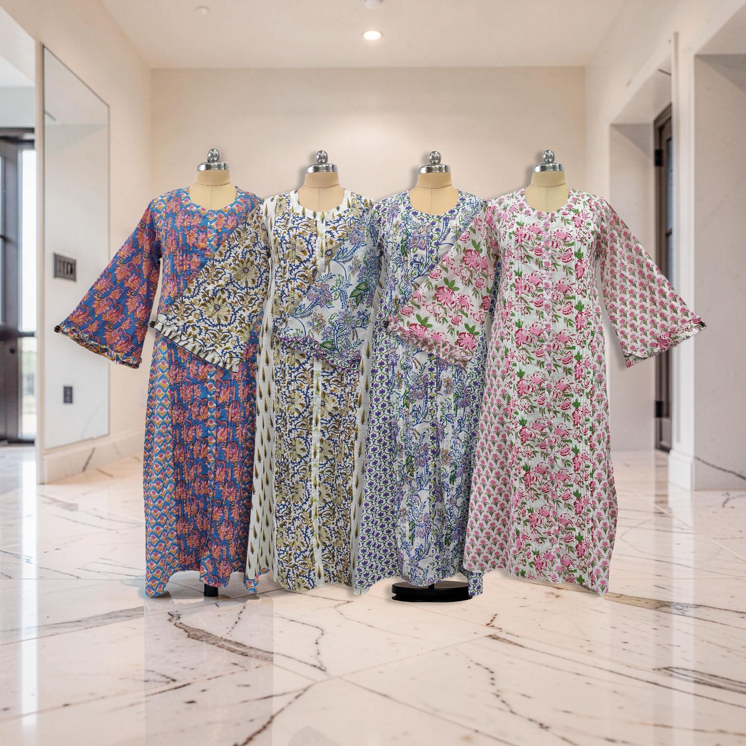 1 Dozen -12 Pcs Cotton Jalabiya Dress Nura 19