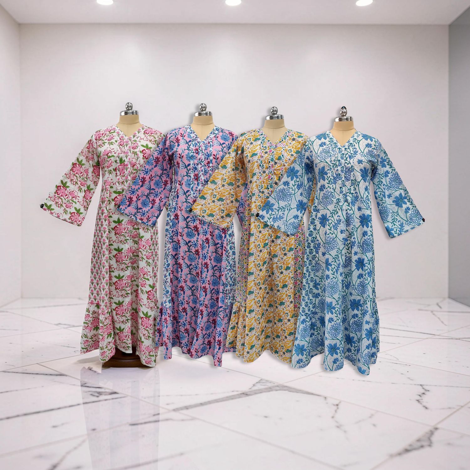 1 Dozen -12 Pcs Cotton Jalabiya Dress Tulip 28