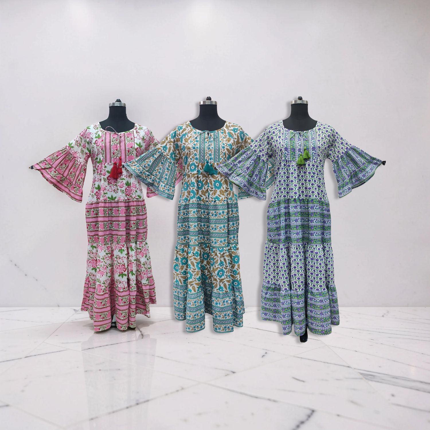 1 Dozen -12 Pcs Cotton Jalabiya Dress Gaby 34
