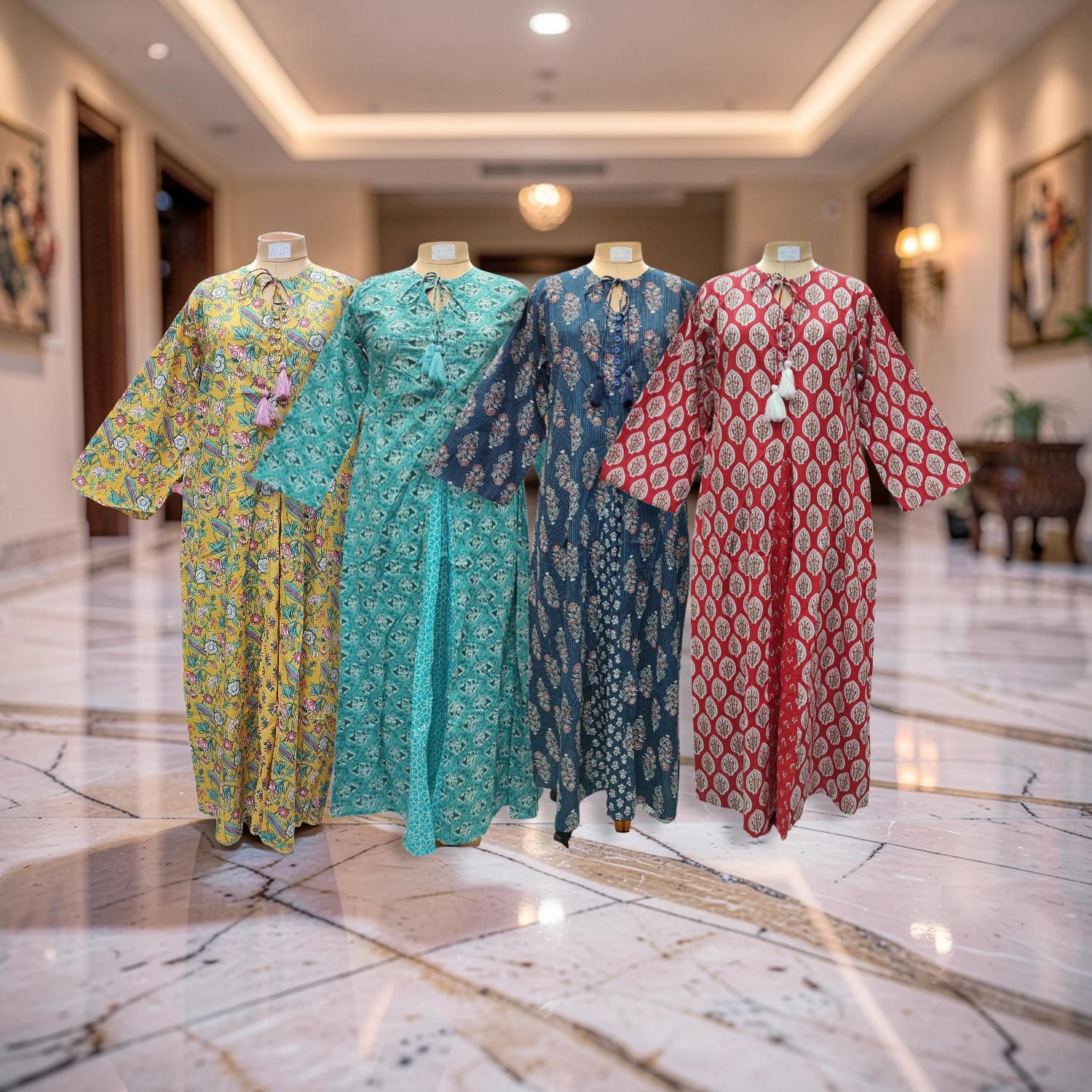1 Dozen -12 Pcs Cotton Jalabiya Dress Nobila 54