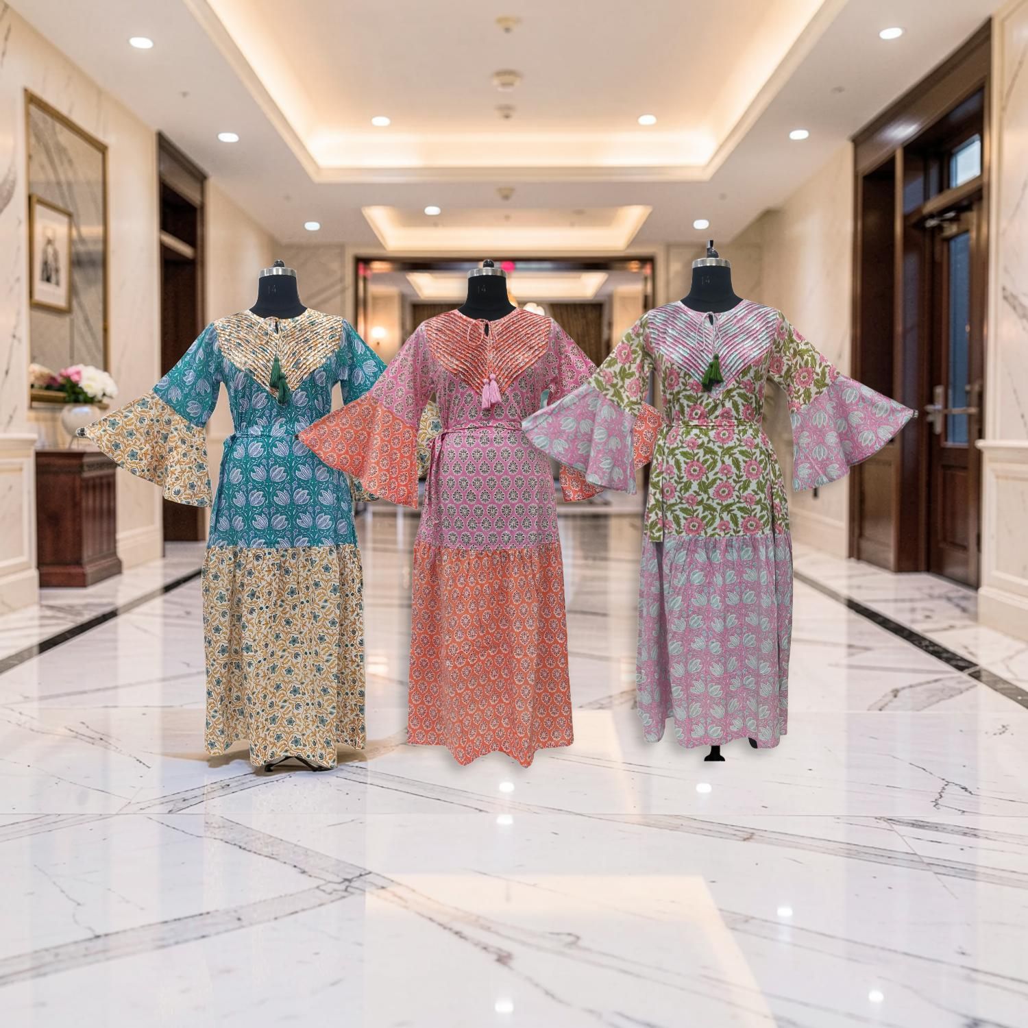 1 Dozen -12 Pcs Cotton Jalabiya Dress Adn 58