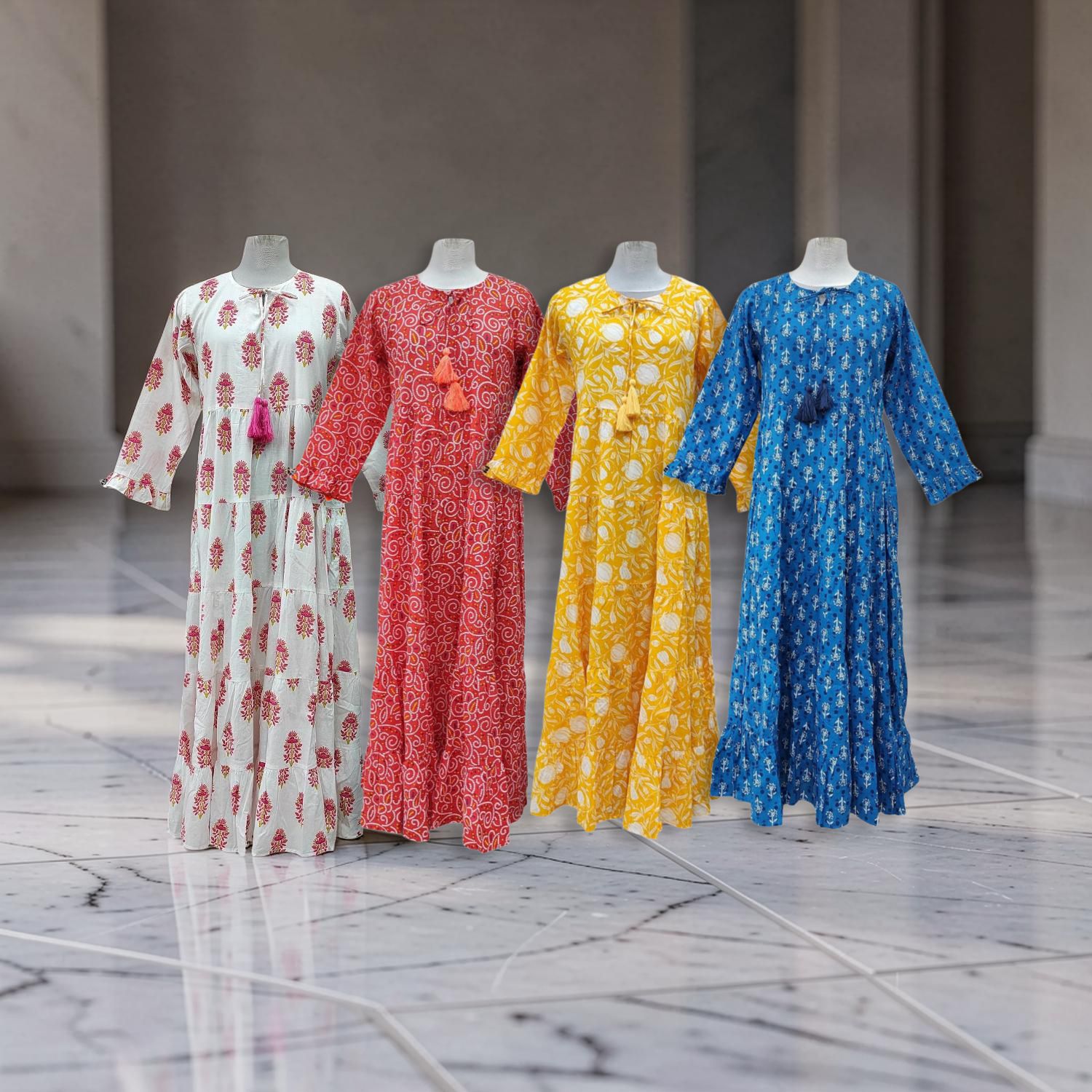 1 Dozen -12 Pcs Cotton Jalabiya Dress Razia 60