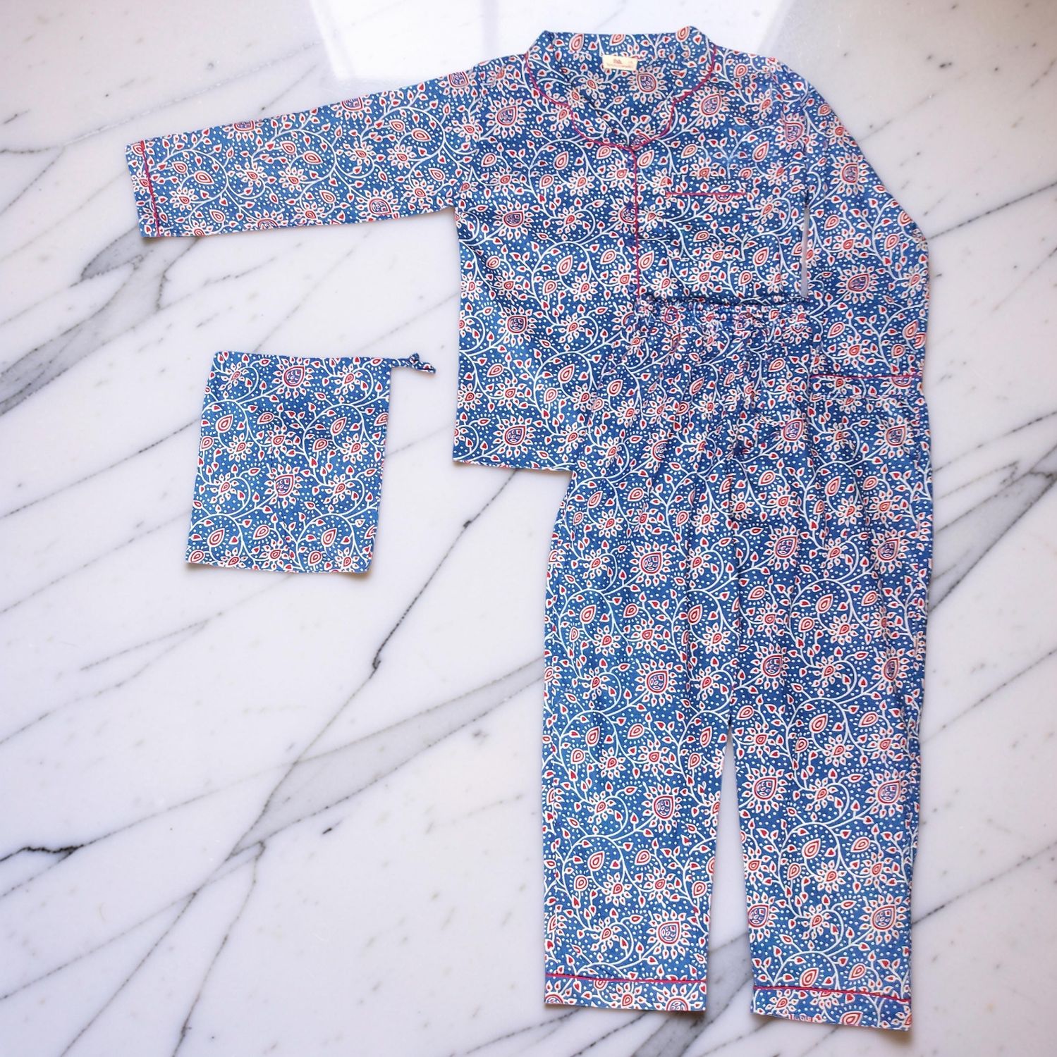 1 Dozen -12 Pcs Cotton Full Sleeves Pajama Set