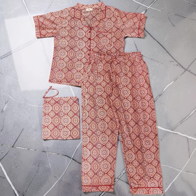1 Dozen -12 Pcs Cotton Short Sleeves Pajama Set
