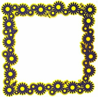 Daisies Border with Shadow