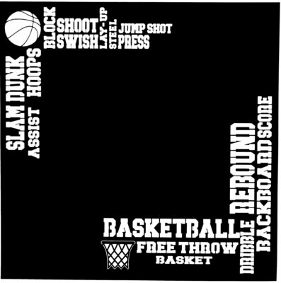 Basketball Word Art