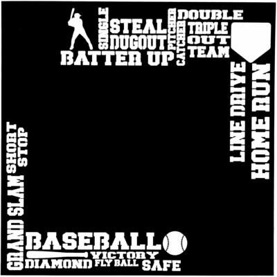 Baseball Word Art