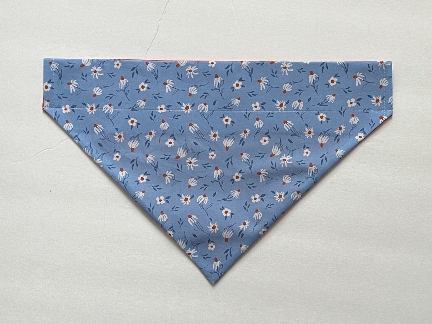 small blue and white floral bandana