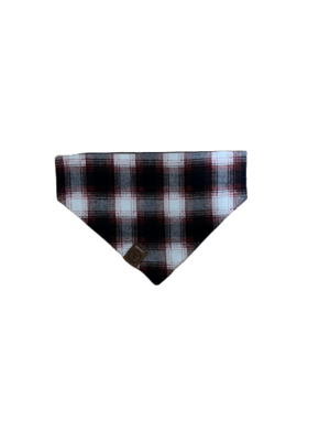 red and blue plaid bandana