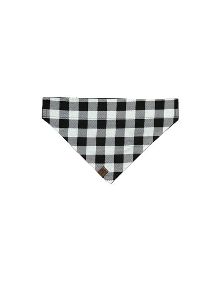 black and white buffalo plaid bandana