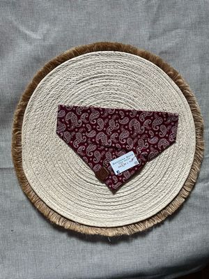 Burgundy Paisley bandana