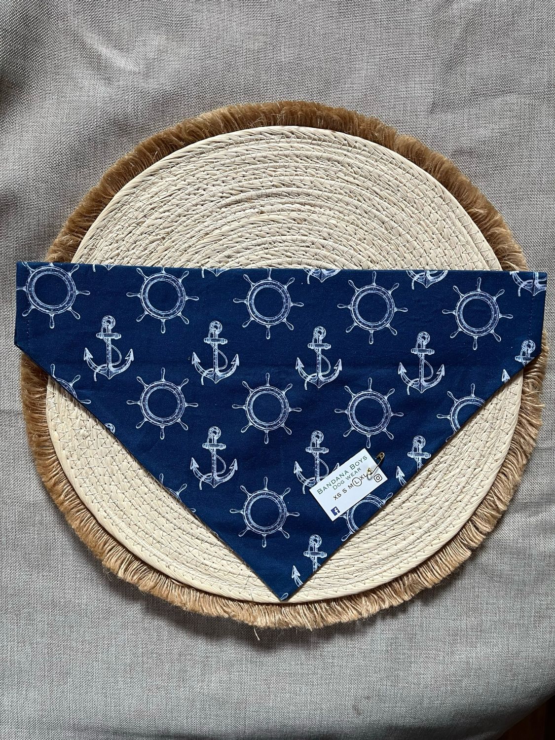 Navy Anchors bandana