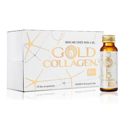 GOLD COLLAGEN RX 12500mg col.lagen, Àcid Hialurònic, Vitamina C, Vitamina E, Elastina.. un super complement per millorar la pell I la flacciditat. Caixa de 10 ampolles GOLD COLLAGEN RX 12500mg col.lagen, Àcid Hialurònic, Vitamina C, Vitamina E, Elastina.. un super complement per millorar la pell I la flacciditat. Caixa de 10 ampolles