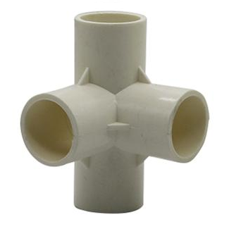 PVC Connector - 4 Way Elbow - 25mm