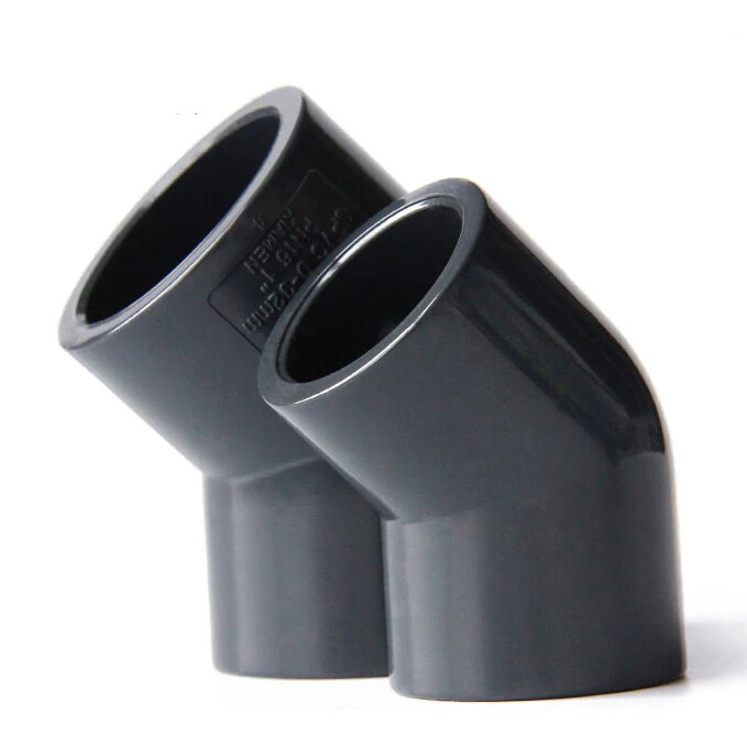 PVC Connector - 45 degree Elbow 32mm - grey
