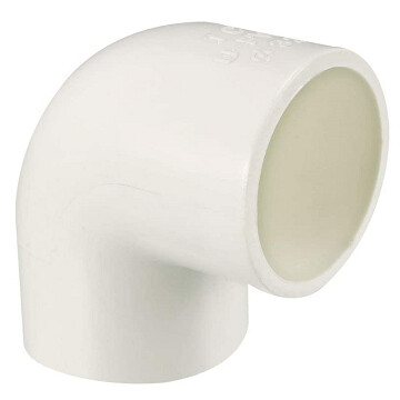PVC Connector - 90 degree elbow 32mm - white