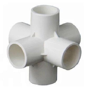PVC Connector - 6 Way Elbow - 32mm