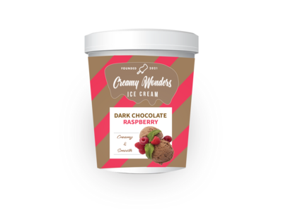 Dark Chocolate Raspberry Ice Cream 500ml
