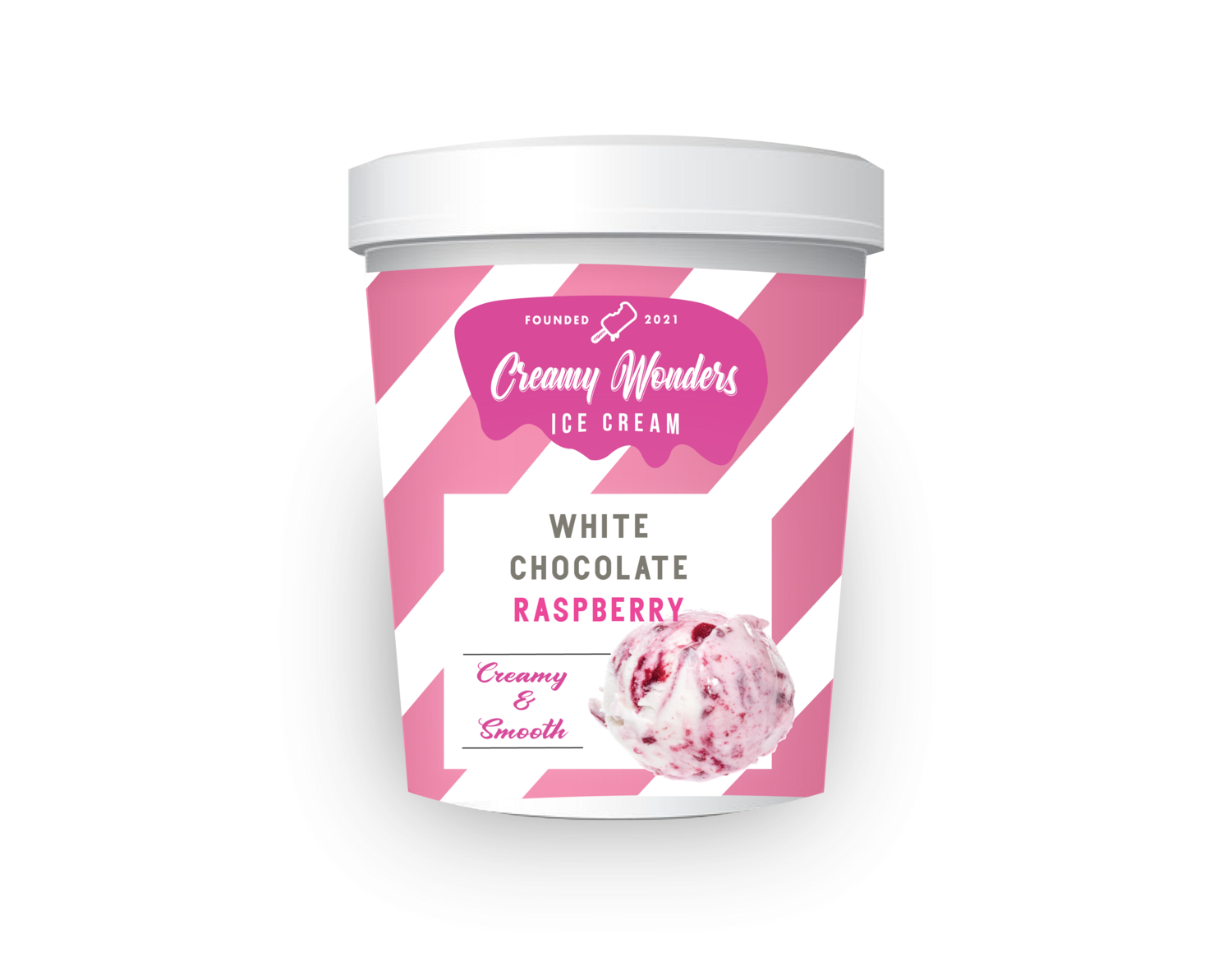 White Chocolate Raspberry Ice Cream 500ml