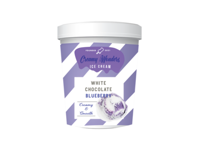 White Chocolate Blueberry Ice Cream 500ml