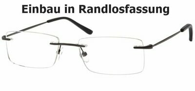 Brillenglaseinbau in Randlos-Brillenfassung