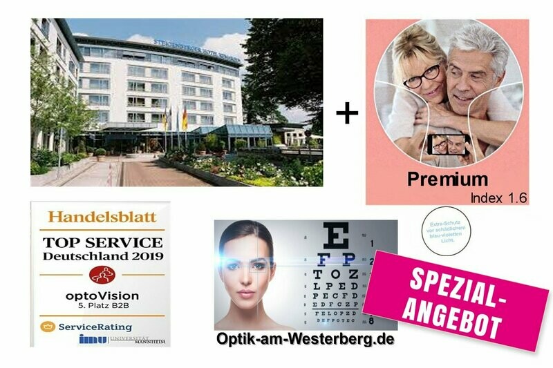 Hotelübernachtung und neues Gleitsichtgläserpaar Premium  1.6  UV  inkl. Anpassung in Osnabrück