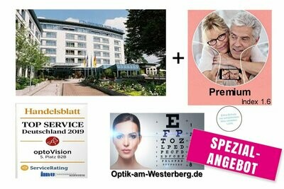 Hotelübernachtung und neues Gleitsichtgläserpaar Premium 1.6 UV inkl. Anpassung in Osnabrück