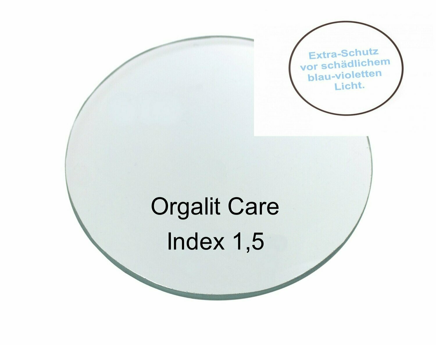 Einstärken Kunststoffglaspaar Orgalit Care Index 1,5 HSET