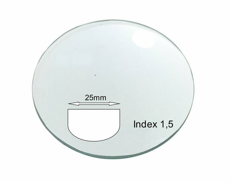 Bifocal-Kunststoffglaspaar  C25 1,5 mit Hart-Superentspiegelung